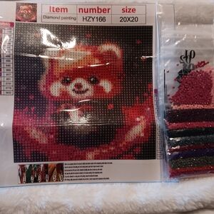 Red Panda Diamond Painting Kit 20x20
